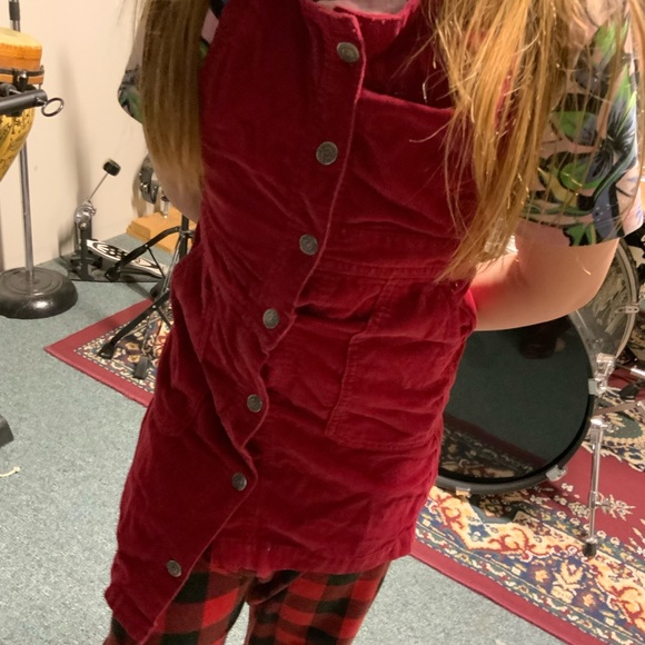 (Girls 8) red button up dress - Picture 6 of 6